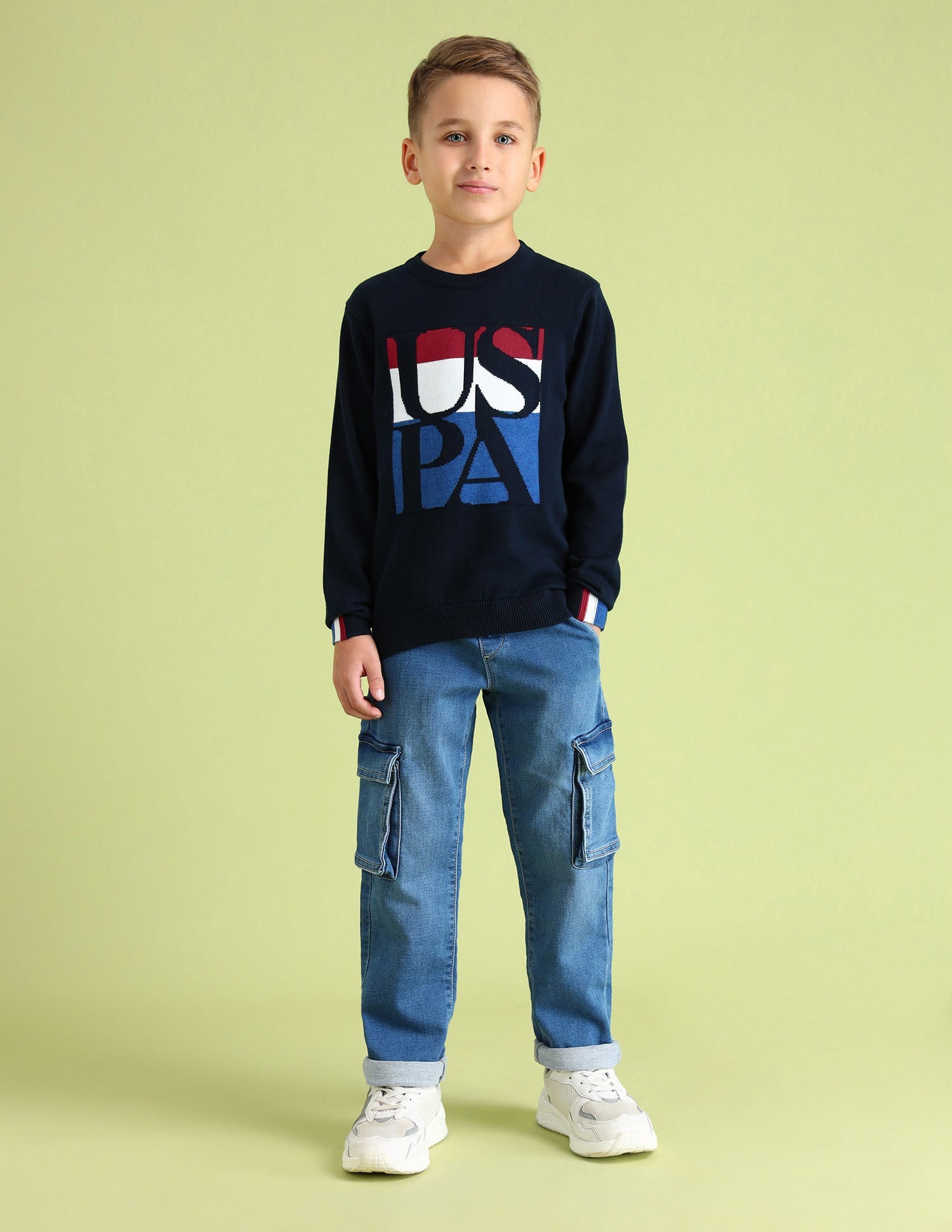 U.S.POLO KIDS BOYS PULLOVER UKSWE0115