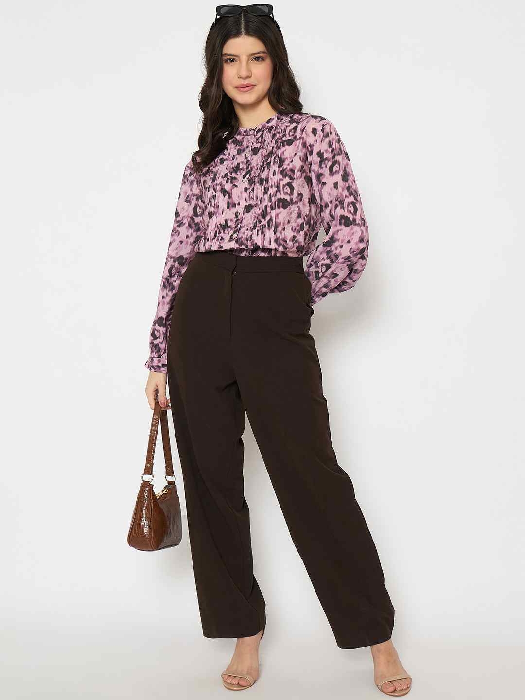 Madame Ladies Western Top H/S M4W18825 024 Mauve