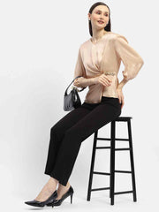 Madame Ladies Western Top H/S M4S18626 001 Beige