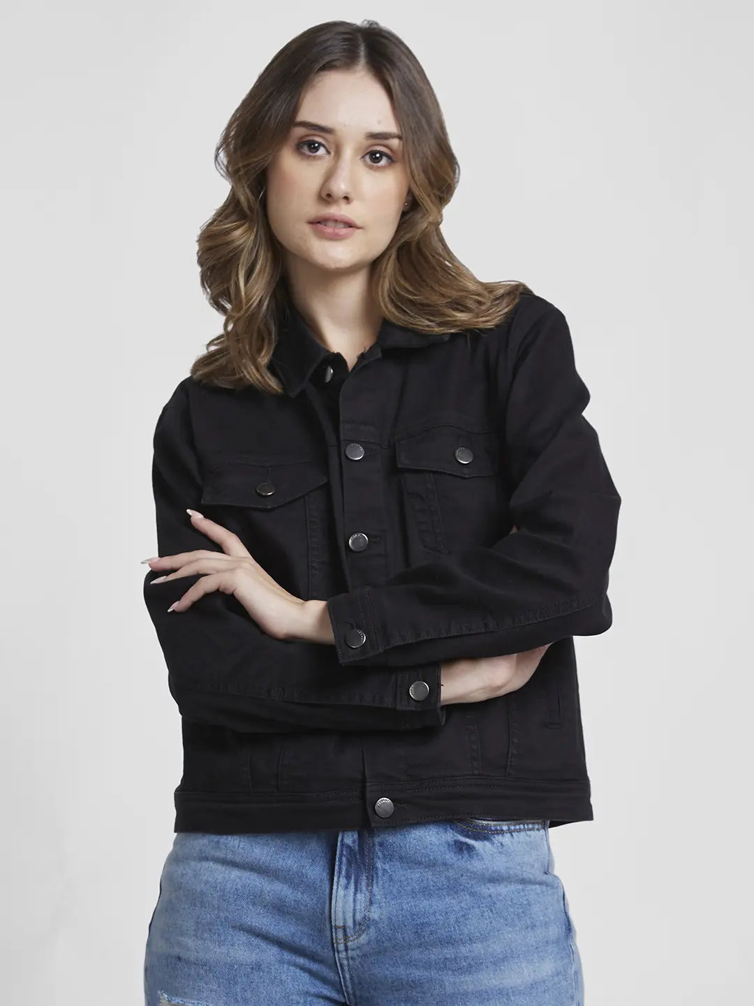 SPYKAR LADIES WESTERN JACKET WTJFAS2BC010 BLACK