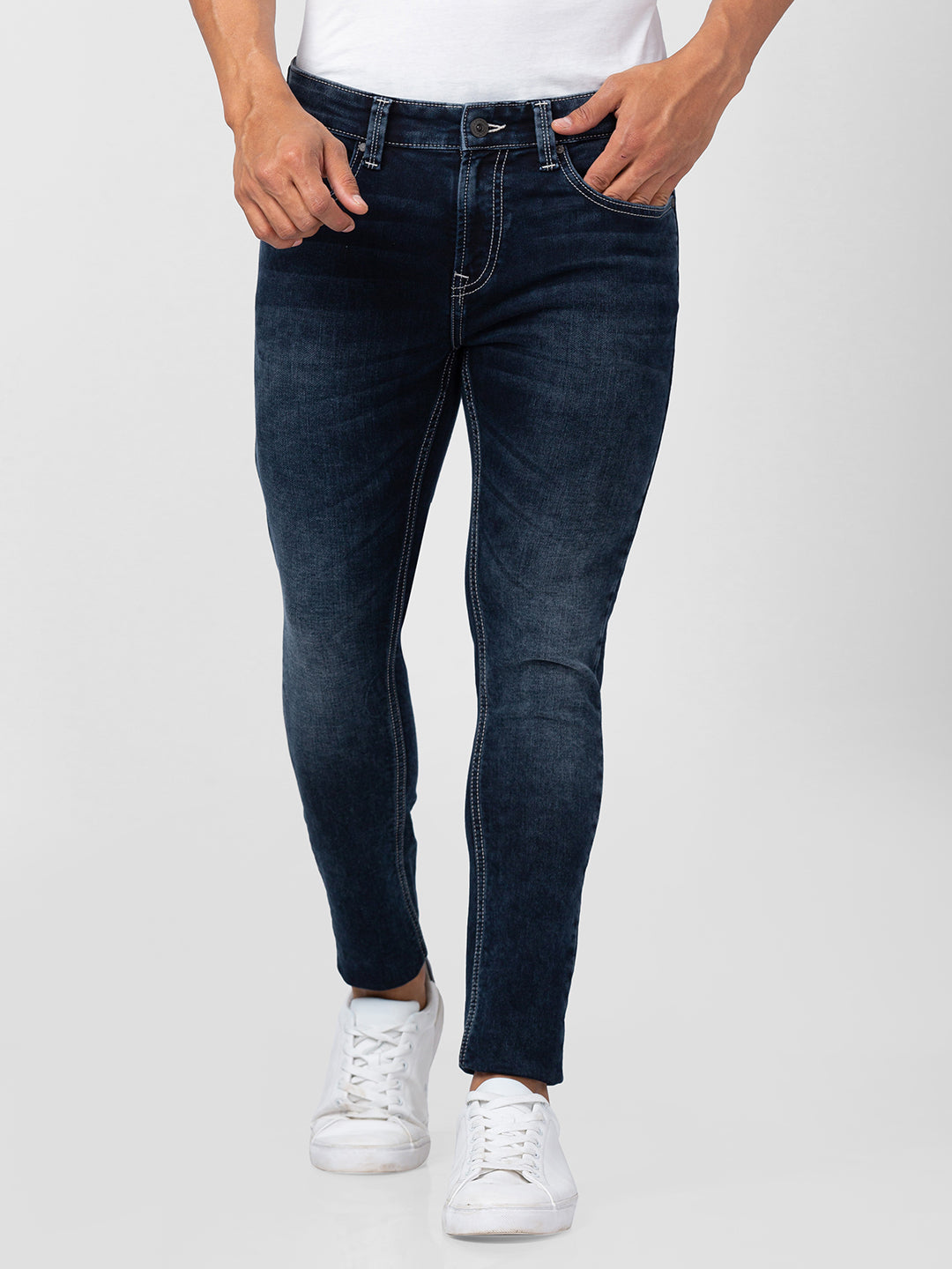 Spykar Mens Jeans Mdkn1Bc019 Dark Blue