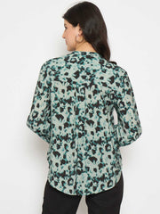 Madame Ladies Western Top H/S M4W18825 014 Green