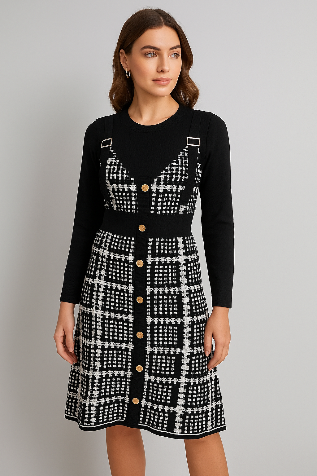 Lyte Club Ladies Western Midi O1356-353 Black