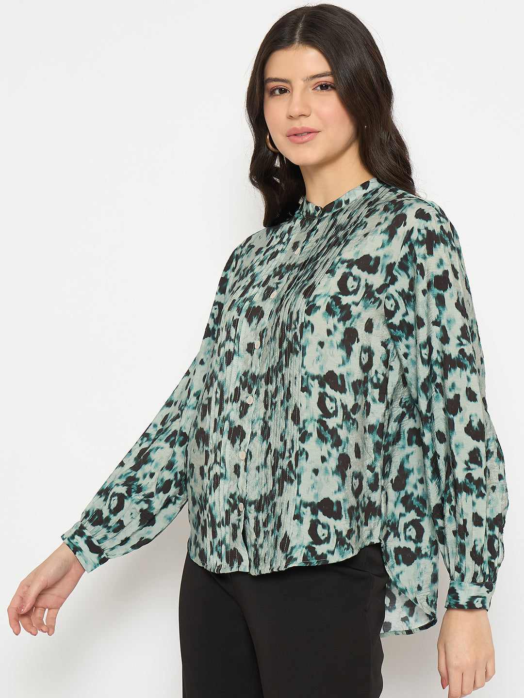 Madame Ladies Western Top H/S M4W18825 014 Green