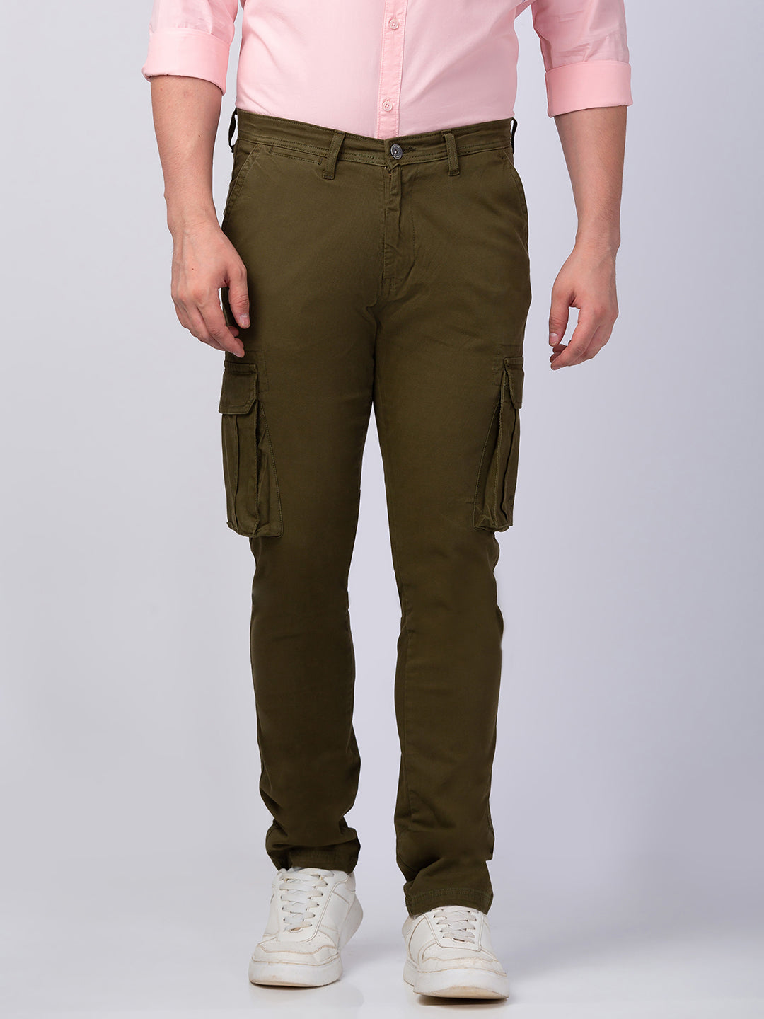 Spykar Mens Casual Trouser Vot-02Bbcg-031 Militarygreen