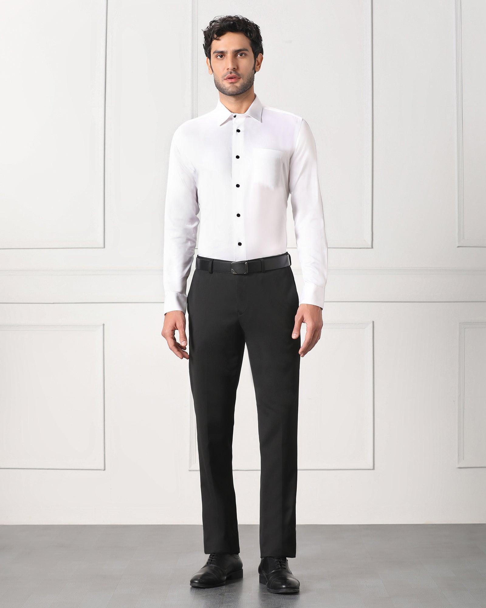 Blackberry Mens Formal Trouser Bp-Tisot Black - Goyalsons ShopMax
