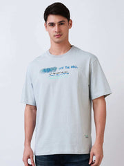 Spykar Mens T-Shirt H/S Mktft1Be148 Silver Grey