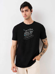 Spykar Mens T-Shirt H/S Mktft1Be087 Black