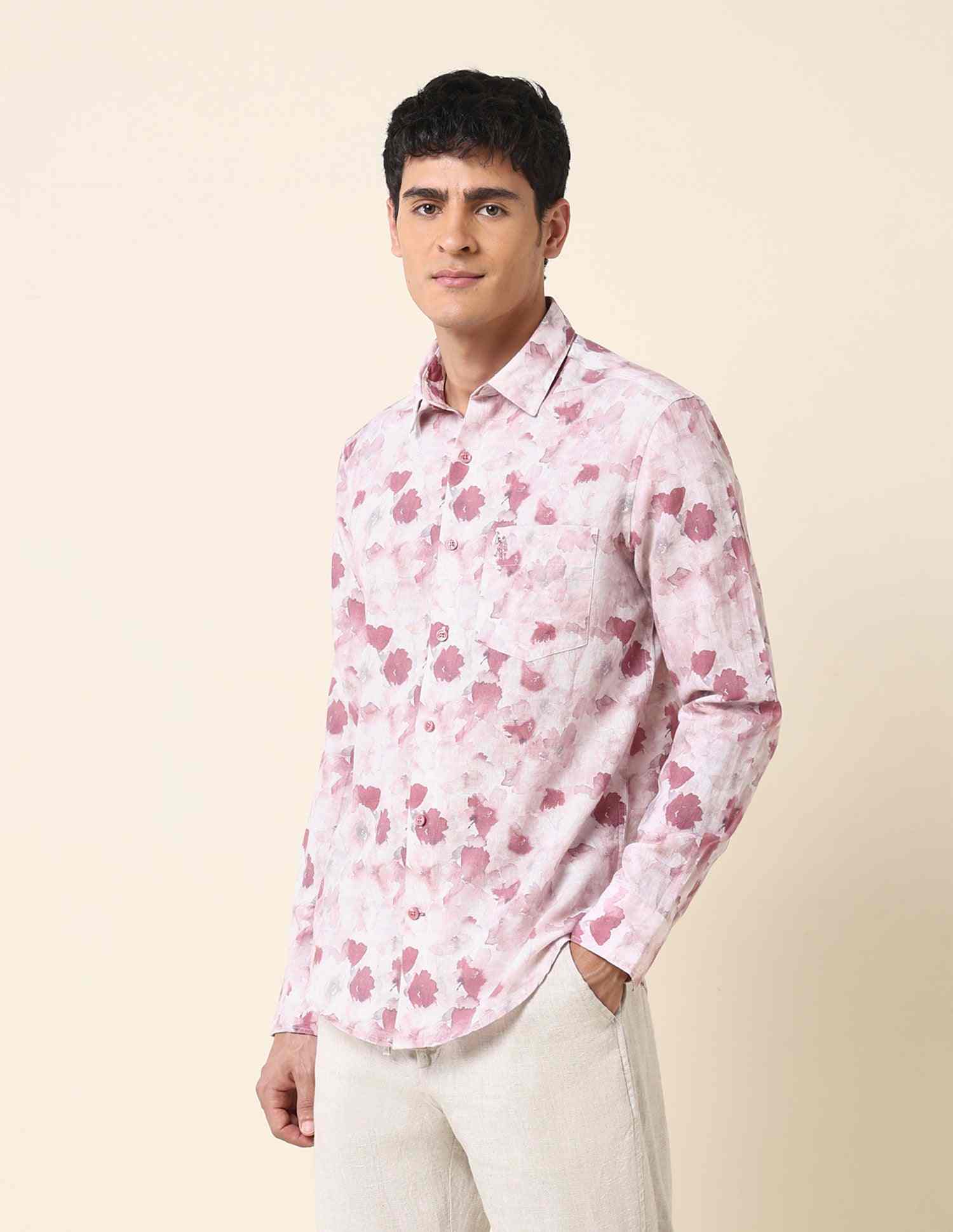 U.S.Polo Mens Casual Shirt H/S Ussht2538 Pink