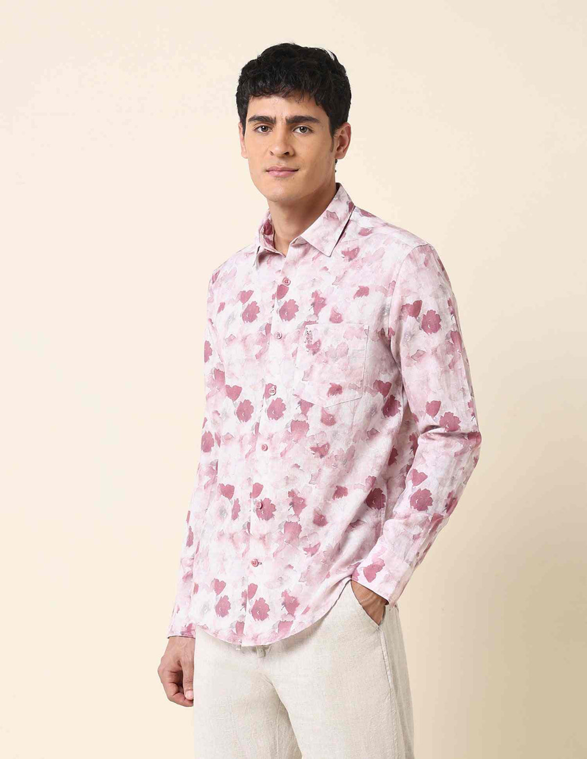 U.S.Polo Mens Casual Shirt H/S Ussht2538 Pink