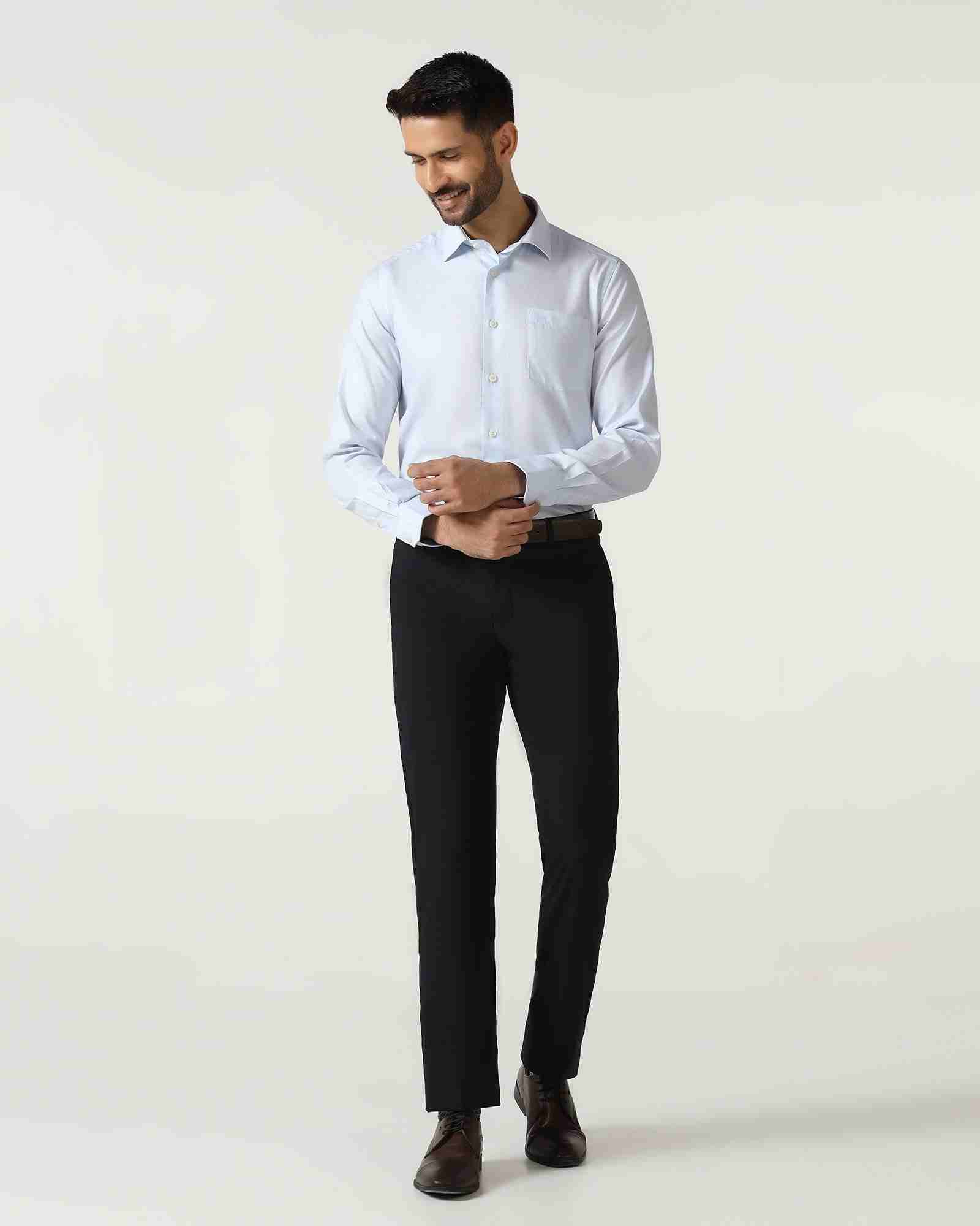 Blackberry Mens Formal Shirt F/S Bp-Bs-So-Rally Light Blue