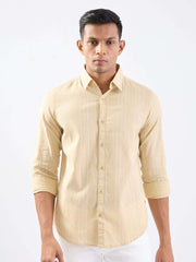 SPYKAR MENS CASUAL SHIRT F/S MSHST2BE161 TAUPE BEIGE