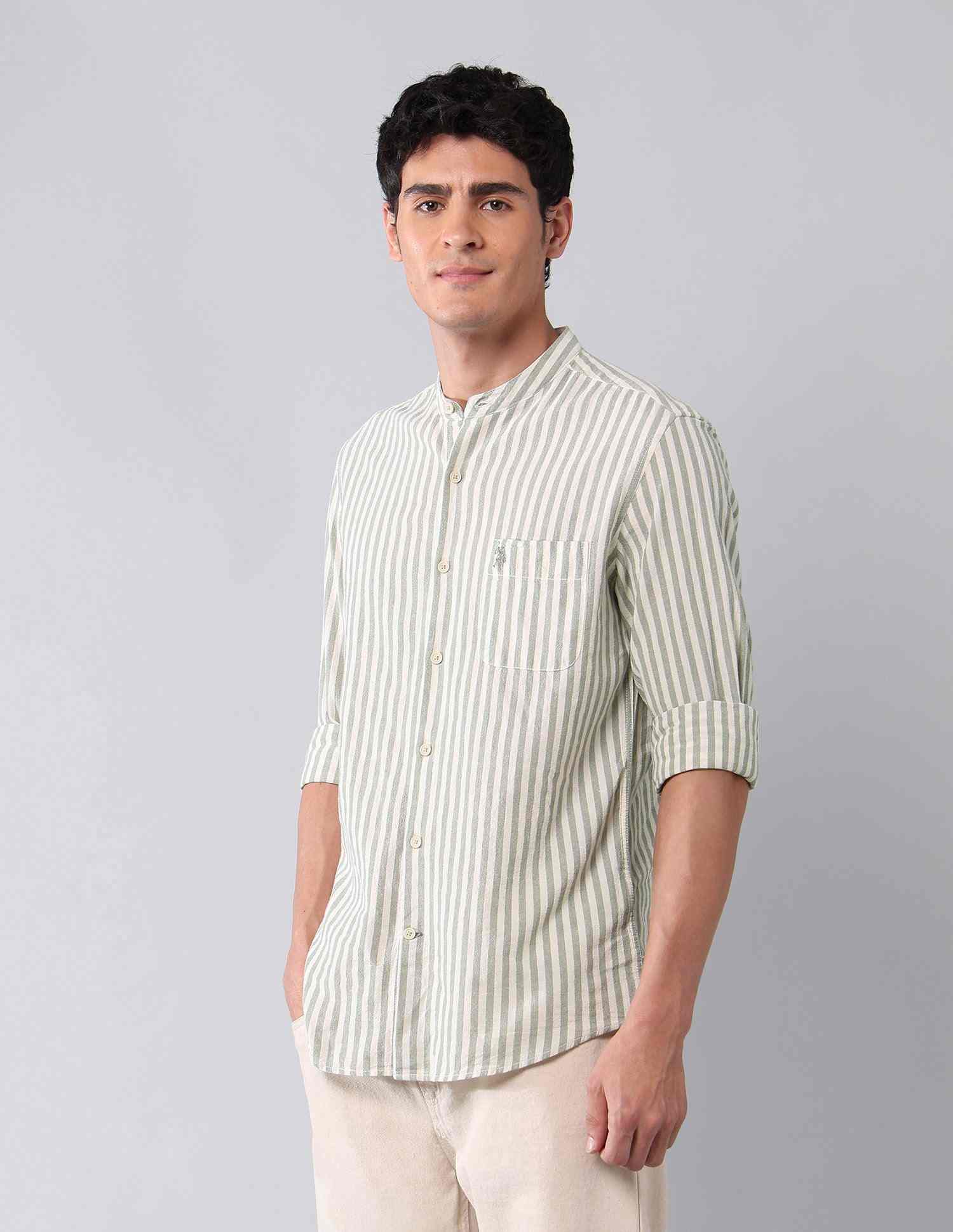 U.S.Polo Mens Casual Shirt H/S Udsht1560 Olive