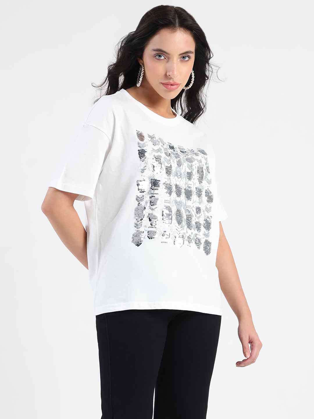 Madame Ladies Western Top H/S M5S11260 040 White