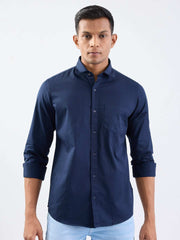 SPYKAR MENS CASUAL SHIRT F/S MSHSOS2BE276 NAVY BLUE