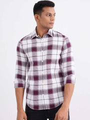 SPYKAR MENS CASUAL SHIRT F/S MSHCS2BE008 Plum Red