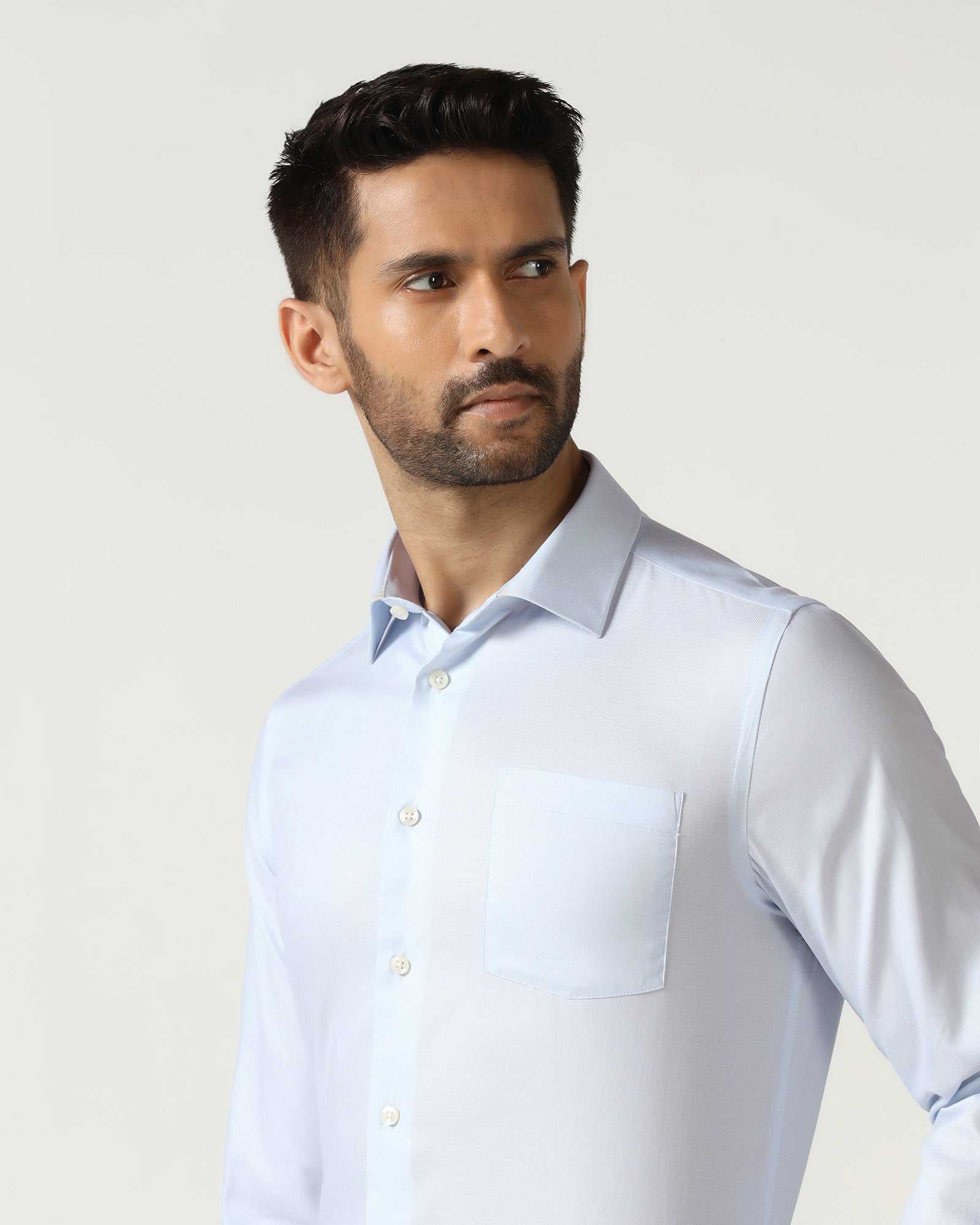Blackberry Mens Formal Shirt F/S Bp-Bs-So-Rally Light Blue