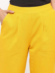 Jaipur Kurti Ladies Western Pants Mustard