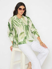 Madame Ladies Western Shirt F/S M5S18214 014 Green