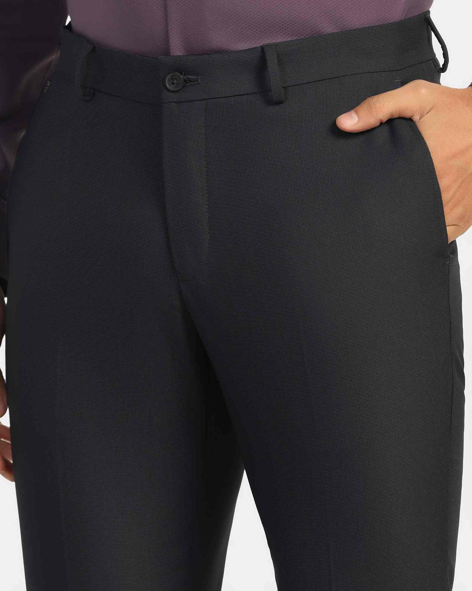 Blackberry Mens Formal Trouser Bp-Do-Fendi Dark Grey