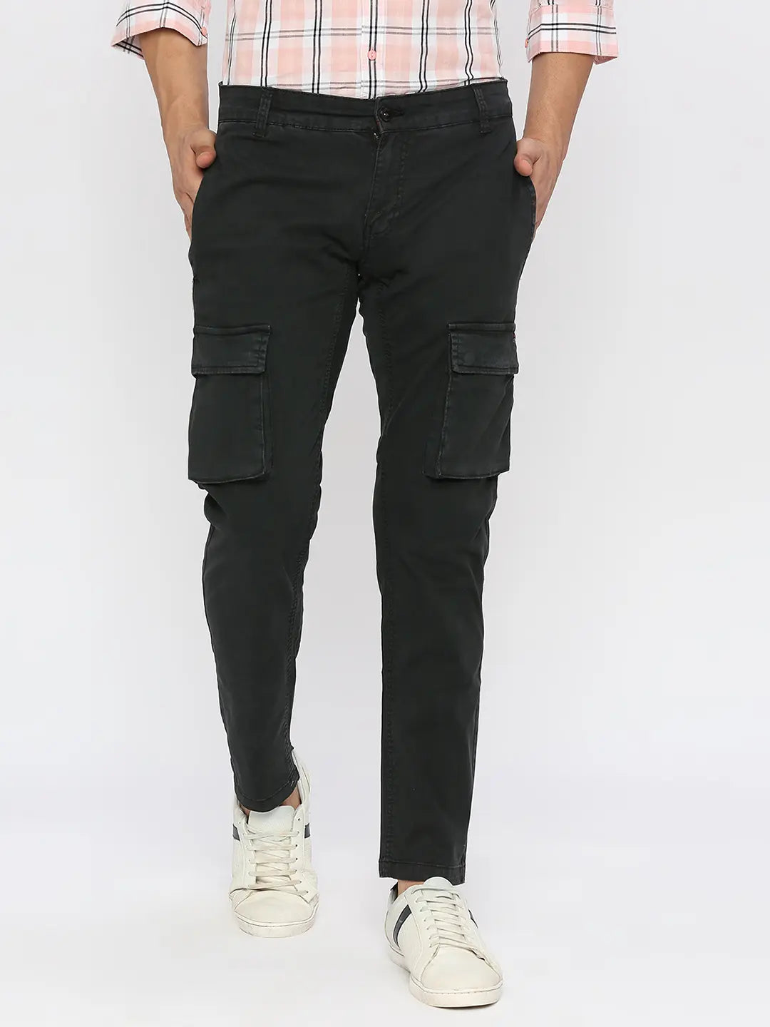 Spykar Mens Casual Trouser Mvtcg1Bc023 Black