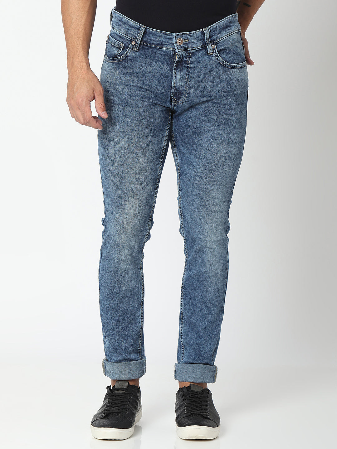 Spykar Mens Jeans Skn-Nos-007 Midblue