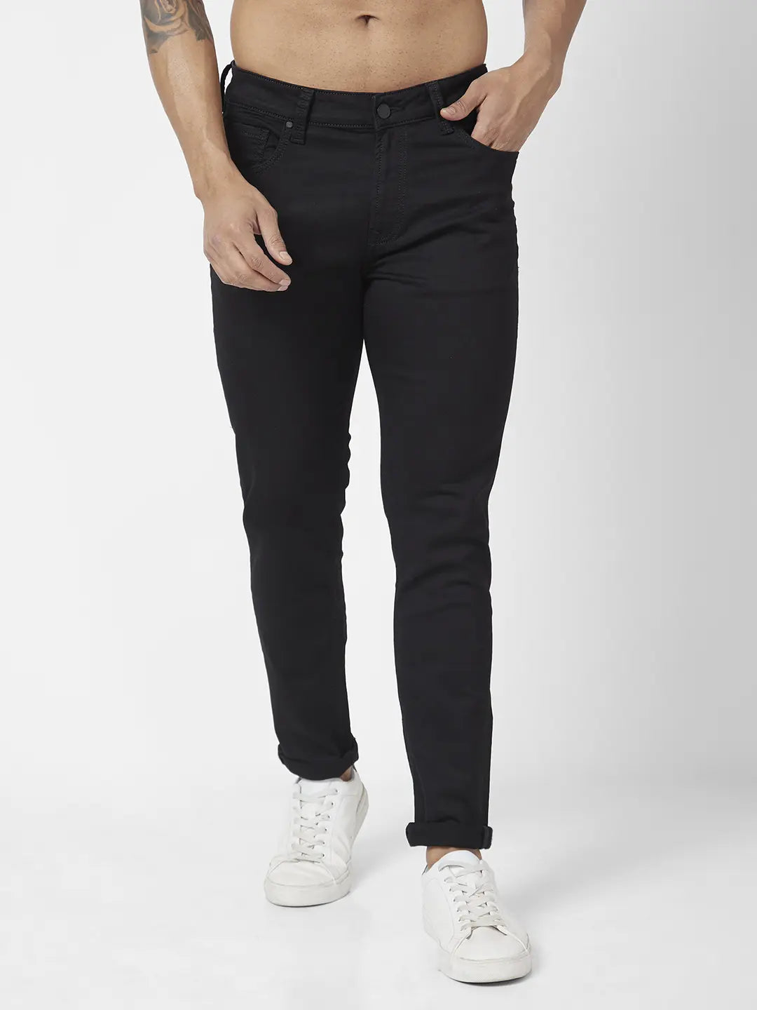 Spykar Mens Jeans Mdss2Bc012 Black