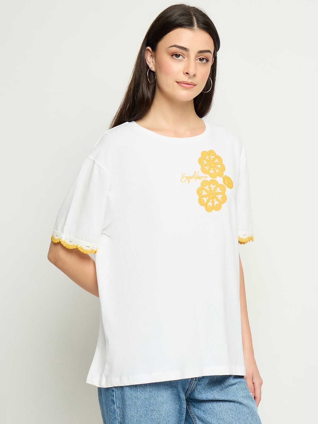 Madame Ladies Western Top H/S M5S11277 040 White