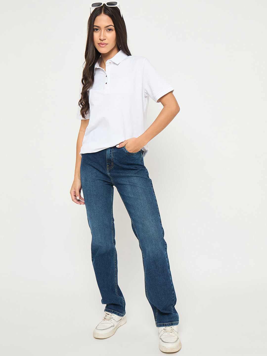 Madame Ladies Western Top H/S M5S11406 040 White