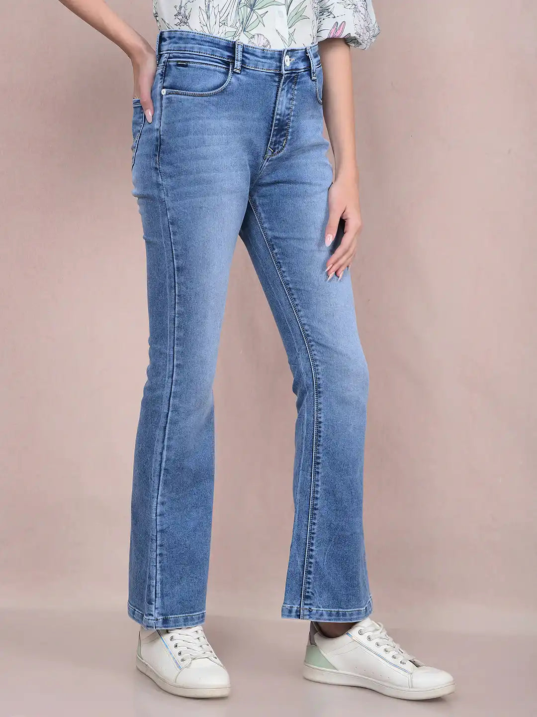 Crimsoune Club Ladies Western Jeans Blue