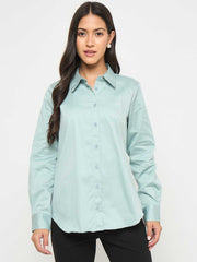 Madame Ladies Western Top H/S M5S18253 014 Green