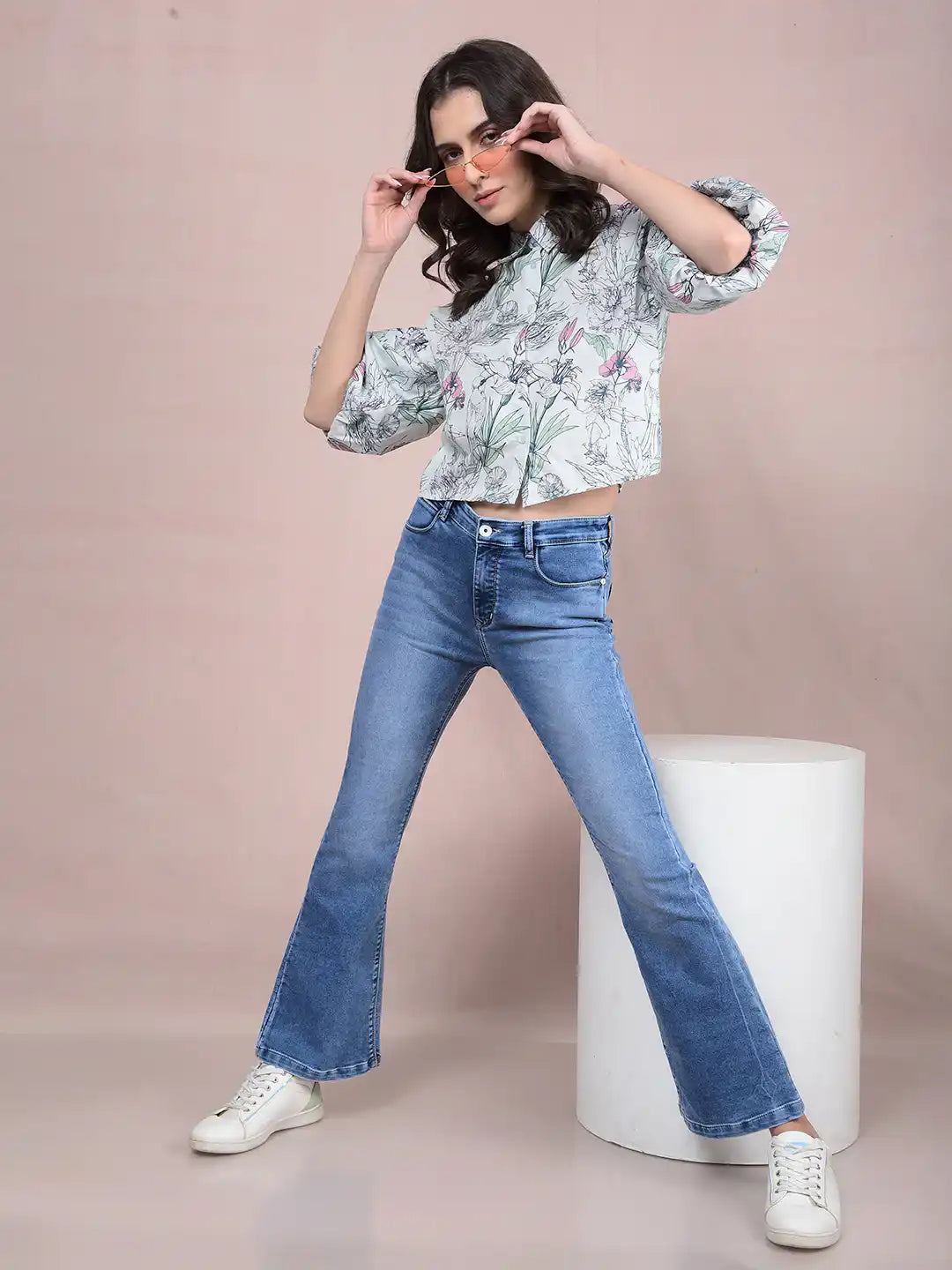 Crimsoune Club Ladies Western Jeans Blue