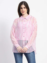 Madame Ladies Western Top H/S M4S18219 100 Baby Pink