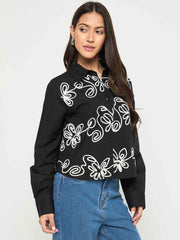 Madame Ladies Western Top H/S M5S18156 002 Black