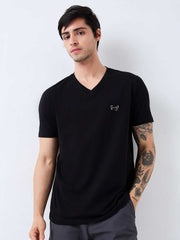 Spykar Mens T-Shirt H/S Mktft1Be144 Black