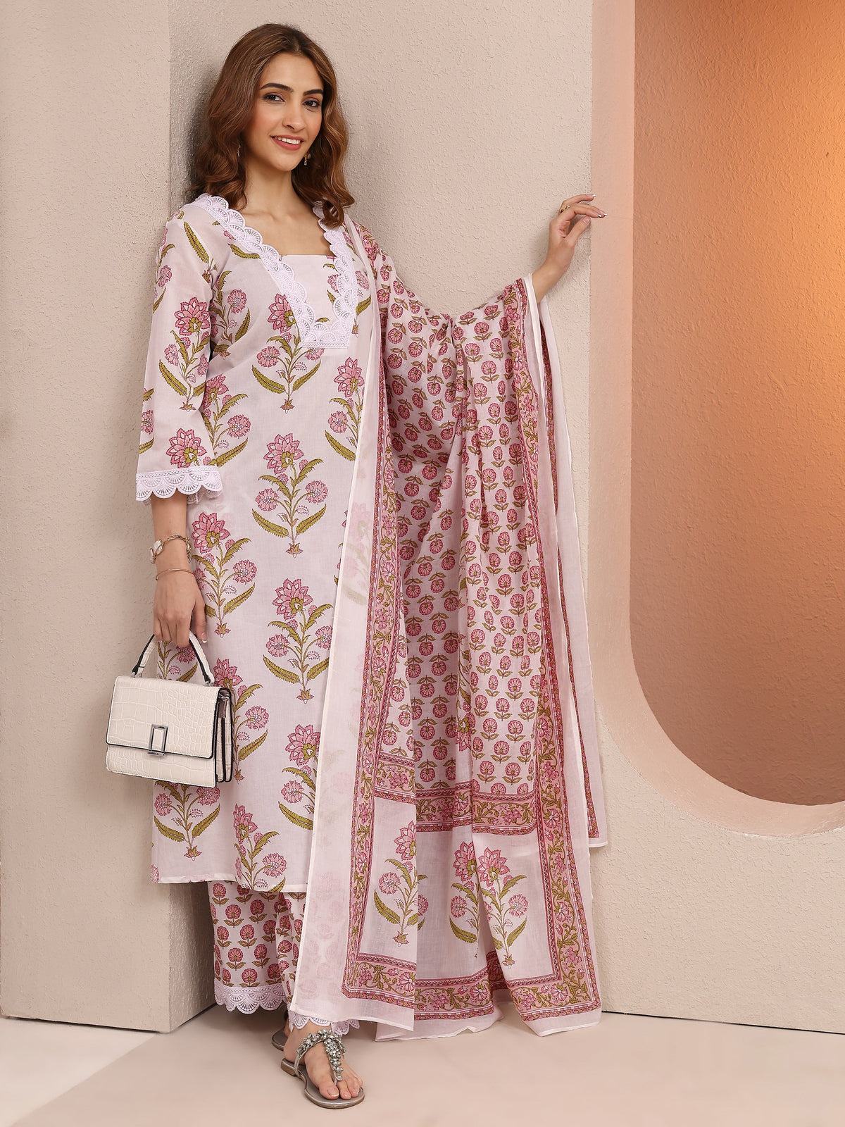 LIBAS LADIES WESTERN KURTI 2PCS SET 401273 OFF WHITE