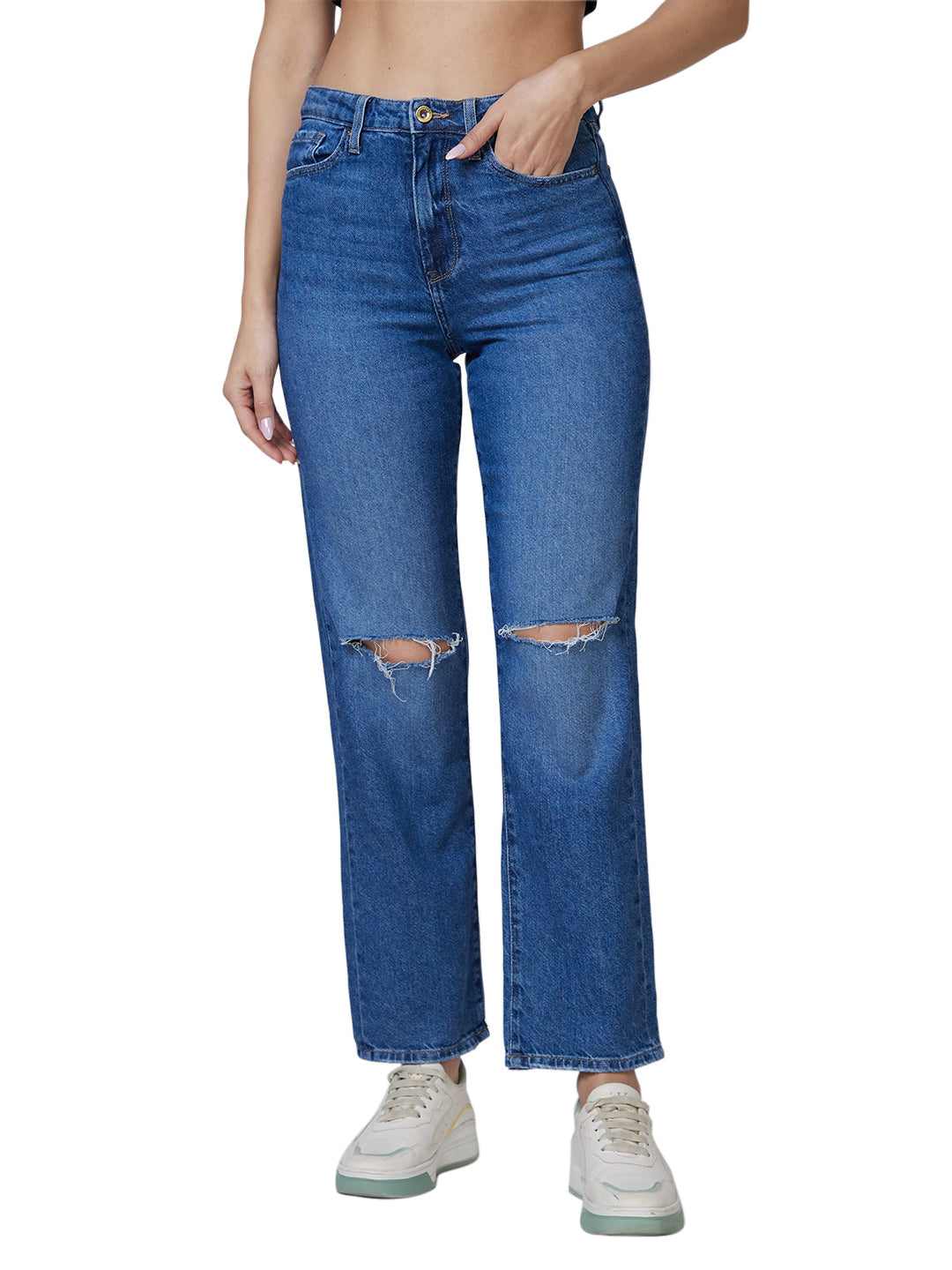 Spykar Ladies Western Jeans Wdbel1Bd083 Mid Blue