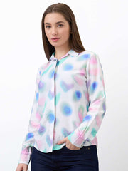 Spykar Ladies Western Top H/S Wshps1Be125 White