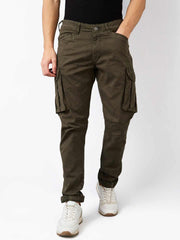 Spykar Mens Casual Trouser Mtrcg1Be029 Rifle Green