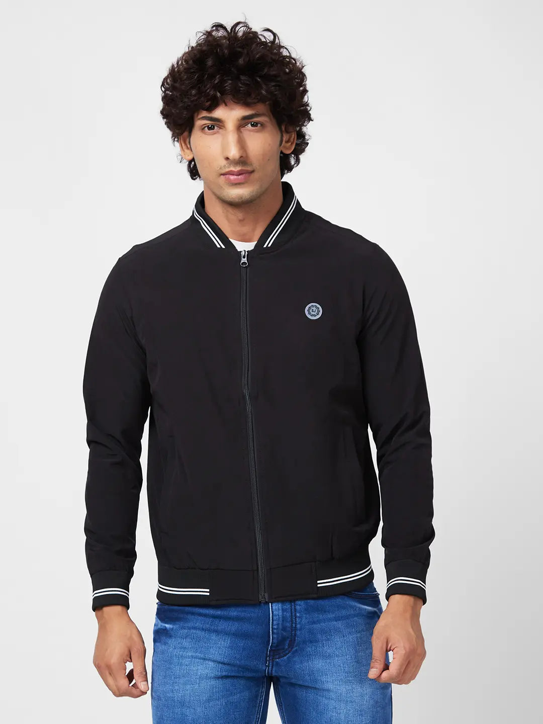 Spykar Mens Jacket F/S Mjkjlw2Bc053 Black