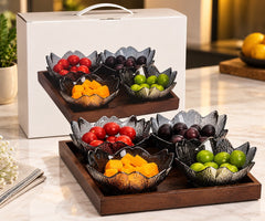 Lyte Club PetalGlow Glass Serving Bowls- Set of 4