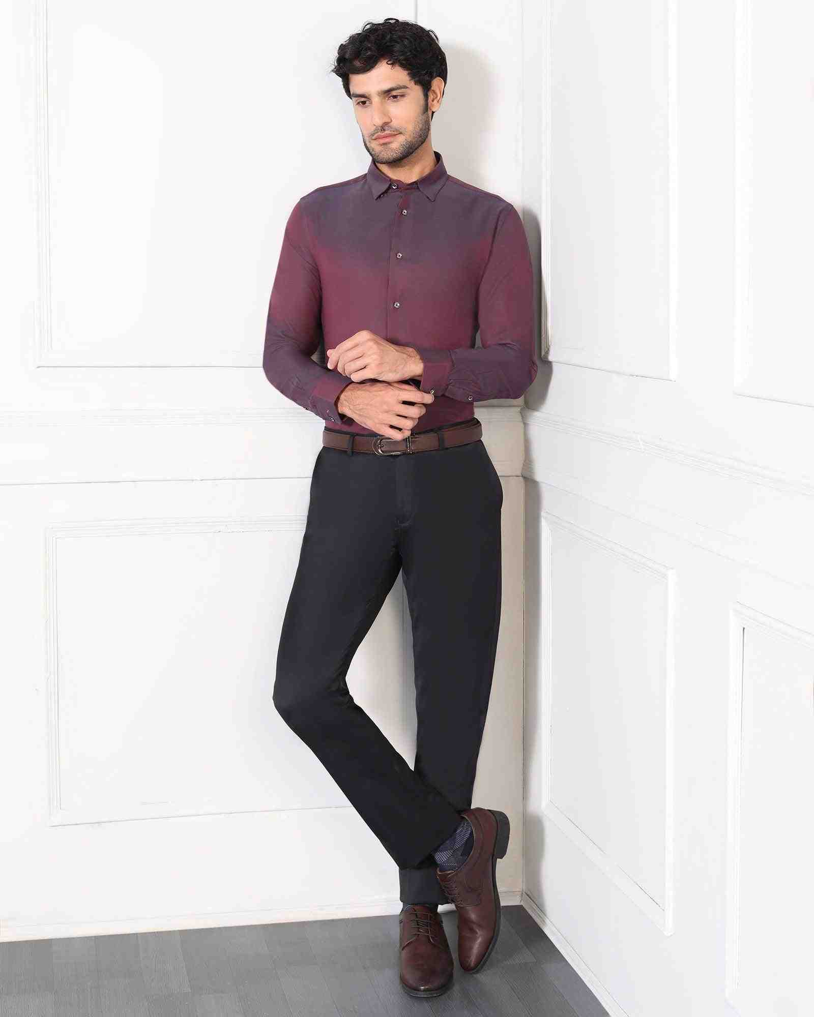Blackberry Mens Formal Trouser Nl-Travis Black