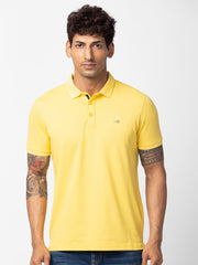 Spykar Mens T-Shirt F/S Mptbp1Bc203 Yellow