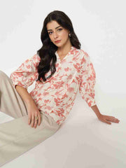 Madame Ladies Western Top H/S M5S18837 999 Coral