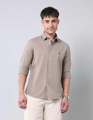 U.S.Polo Mens Casual Shirt H/S Udsht1523 Khaki