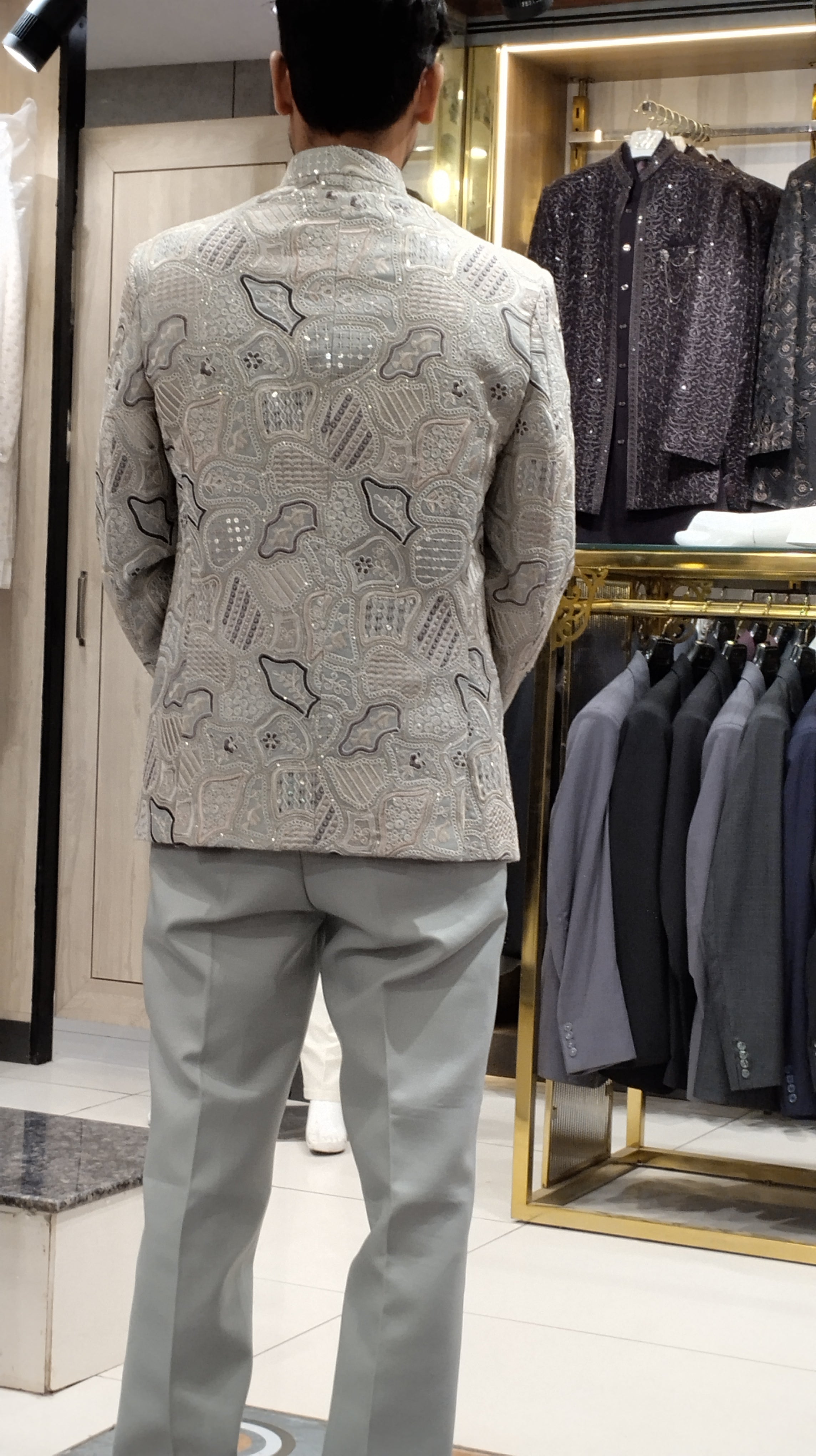 Lyte Club Mens Coat Suit Jodhpuri 3Pcs Set 26260 Pista