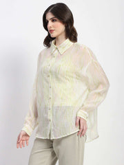 Madame Ladies Western Top H/S M4S18219 305 Lime