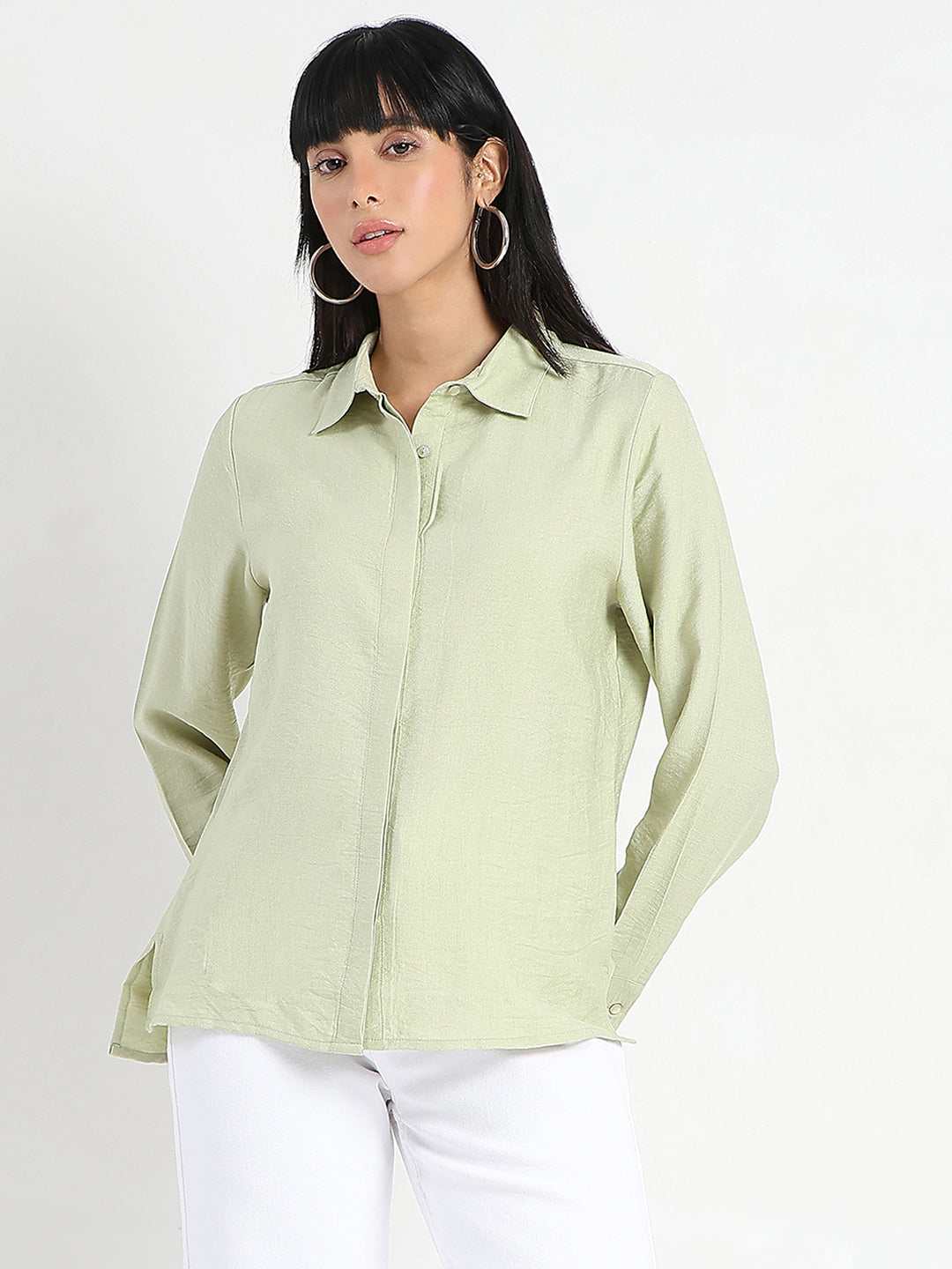 Madame Ladies Western Top H/S M5S18263 388 Apple Green