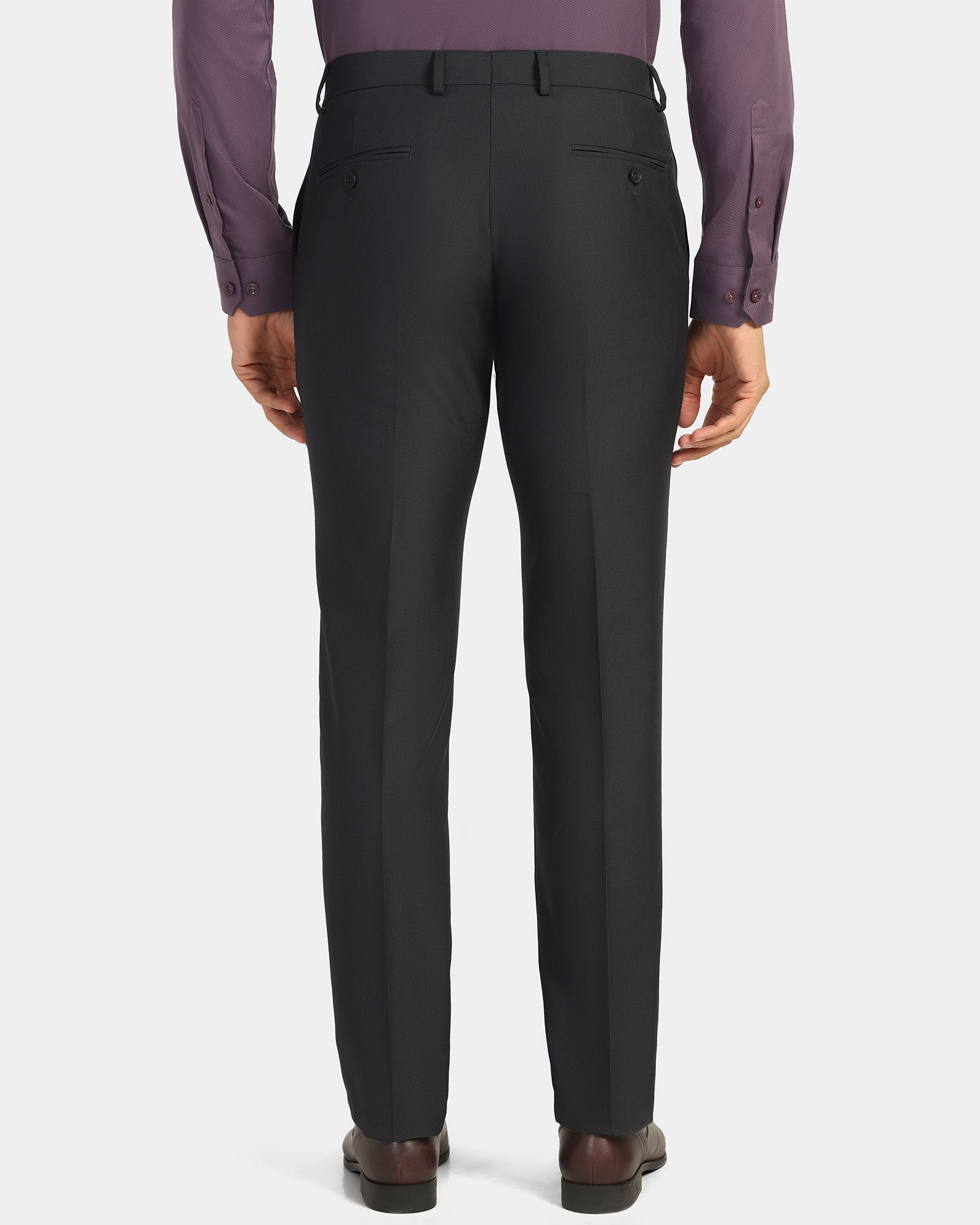 Blackberry Mens Formal Trouser Bp-Do-Fendi Dark Grey