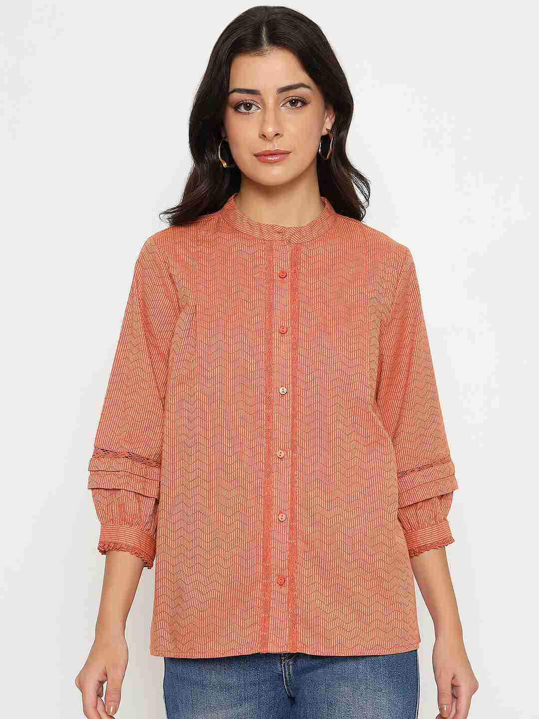 Madame Ladies Western Top H/S M5S18834 035 Rust
